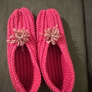 Cozy Pink Knitted Women's Slippers